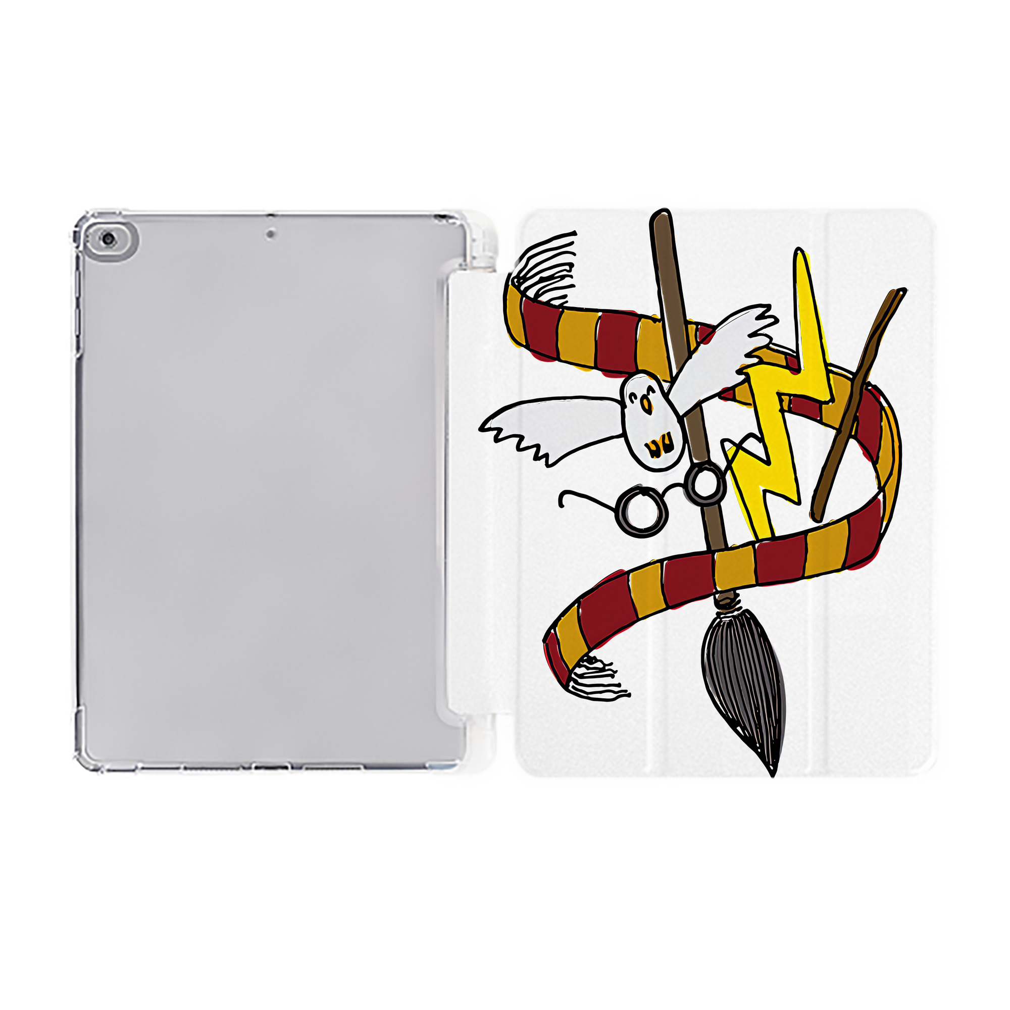 （画像用） Harry Potter ハリー・ポッターシリーズ IPad ケース ペン収納付き 三つ折りスタンド PUレザー×シリコン 対応機種9.5/10.5/10.9インチ